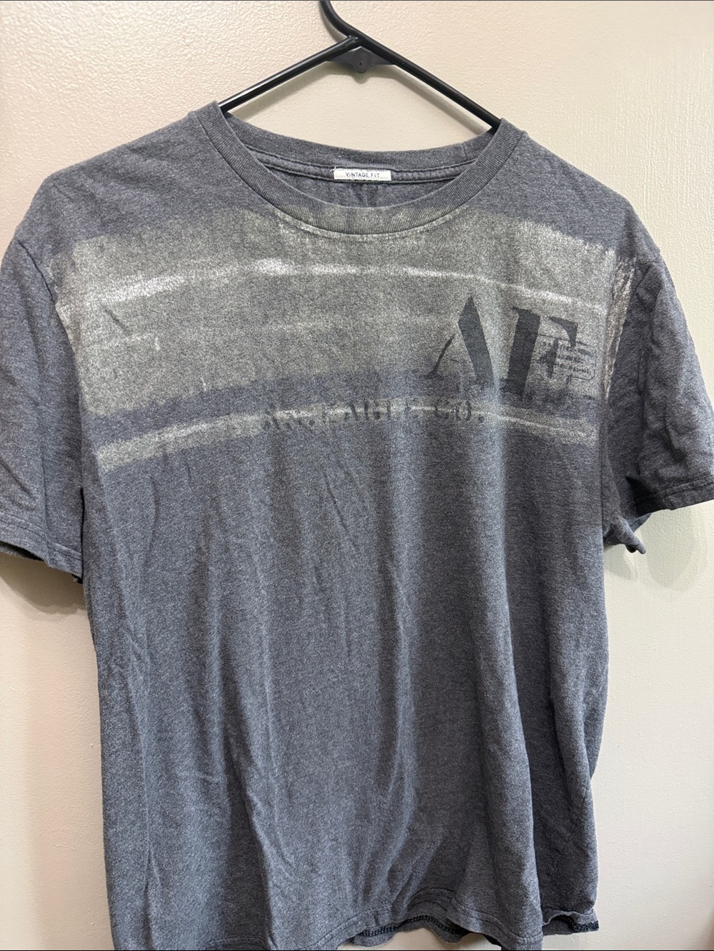 American Eagle Outfitters Charcoal Gray Short Sleeve Graphic Tee